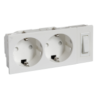 2-OUTLET+1-SWITH, SL S IN WHITE, 234059015, WIRING DEVICES, SPEC SOCKET, ELECTROMECHANICAL INSERTS - SCHNEIDER ELECTRIC (pavadinimas tikslinamas)