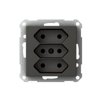 Exxact so cp 3xEuro sc anthracite, WDE003279, WIRING DEVICES, EXXACT, ELECTROMECHANICAL INSERTS - SCHNEIDER ELECTRIC (pavadinimas tikslinamas)