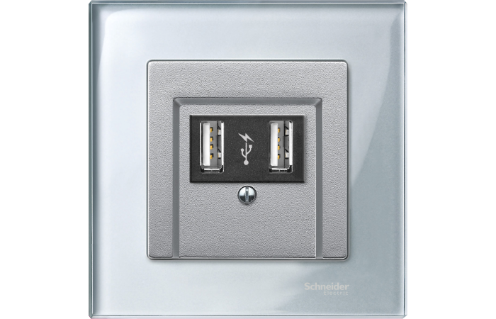 Rėmelis viengubas stiklinis sidabro spalvos M-Elegance System M - SCHNEIDER ELECTRIC