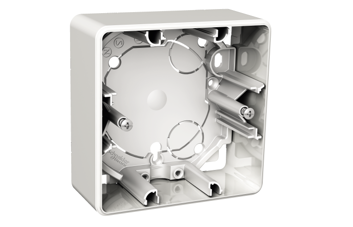 Dėžutė v/t [85x85x35] vienguba balta IP21 Exxact - SCHNEIDER ELECTRIC