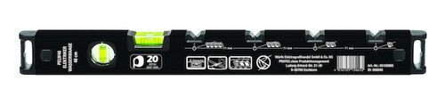 Lygmatis-šablonas aliumininis potinkinėms dėžutėms (71mm) 480mm 20x50mm juodas - PROTEC