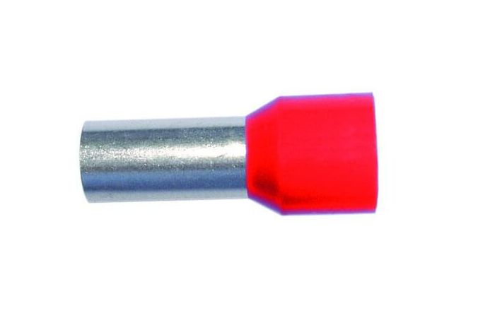 Antgalis gilzinis izoliuotas 1.0mm2 Cu raudonas L-10mm [500] - PROTEC