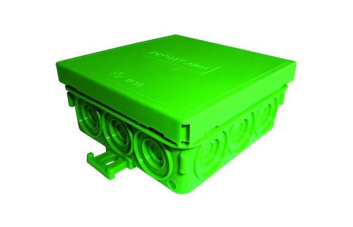 Dėžutė v/t [85x85x37] IP55 tuščia žalia be halogenų PFRAD 8585 GR - PROTEC
