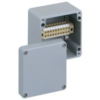 Dėžutė v/t [100x100x81] IP66 iQ aliumininė su gnybtais 10x4mm2 pilka ALR1010-4 - SPELSBERG
