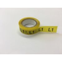 Izoliacija su simboliu "L1" 12mmx10m geltona - HELLERMANN TYTON