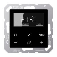 Reguliatorius temperatūros p/t patalpos su ekranu juodos spalvos A - JUNG