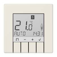 Termostatas patalpos p/t su ekranu programuojamas TRUD LS 231 dramblio kaulo spalvos - JUNG