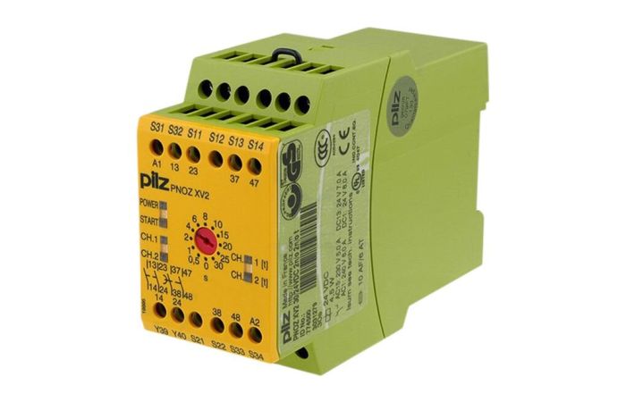 Relė saugos 2no+2no su uždelsimu 0.1-30s 24-30V DC varžtiniai kontaktai PNOZ XV2 - PILZ