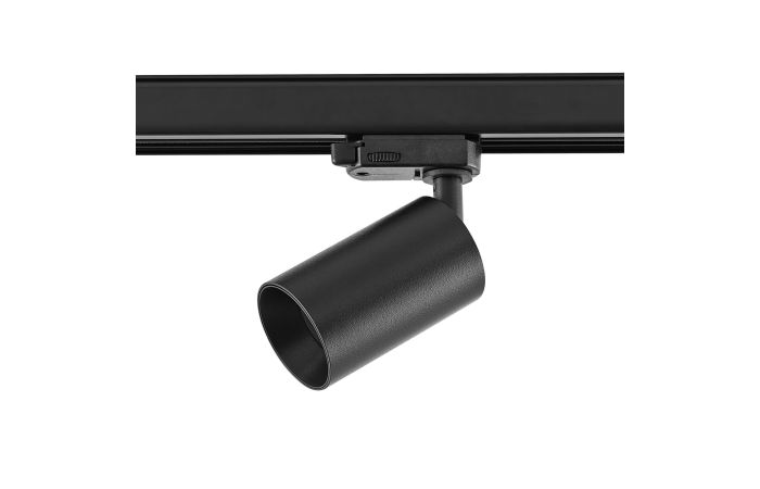 Prožektorius 1x7.5W GU10 į 3F bėgelį D-60mm H-134mm juodos spalvos CAN - DEKO LIGHT