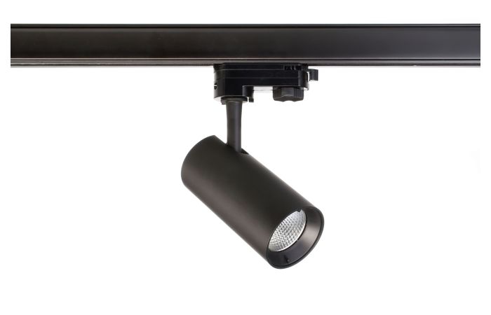 Prožektorius LED 7W 3000K 625lm į 3F bėgelį D-60mm H-125mm juodos spalvos HORUS - DEKO LIGHT