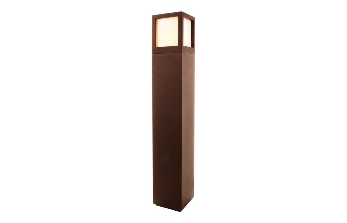 Stulpelis 1x20W E27 IP44 110x110mm H-650mm rudos spalvos FACADO A+B - DEKO LIGHT