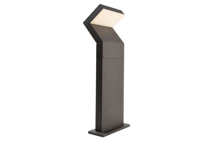Stulpelis LED 16W IP54 3000K 1500lm 220x148mm H-600mm tamsiai pilkos spalvos TAYGETA 600 - DEKO LIGHT