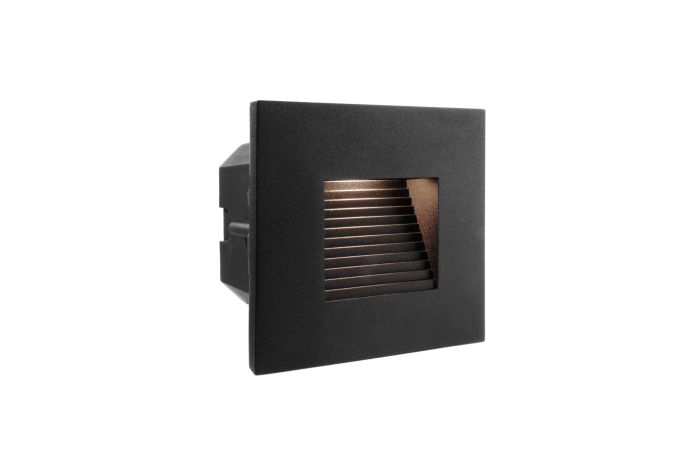 Dangtelis šviestuvui 100x100mm į sieną juodos spalvos su laiptuota skyle LIGHT BASE II COB OUTDOOR - DEKO LIGHT