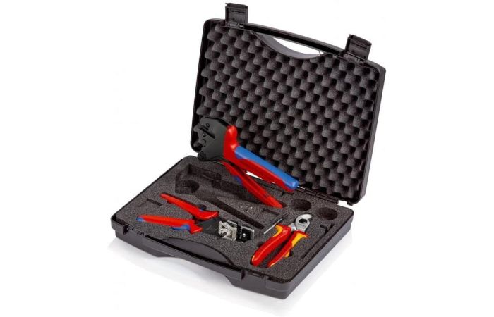 Rinkinys preso, izoliacijos nuėmiklio ir kirpimo replių SOLAR - KNIPEX