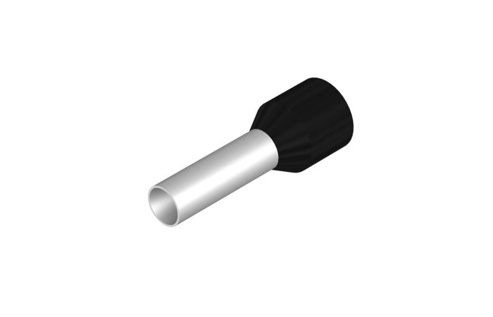 Antgalis gilzinis izoliuotas 6mm2 juodas L-12mm H6,0/20 SW [pak. po 100 vnt.] - WEIDMULLER