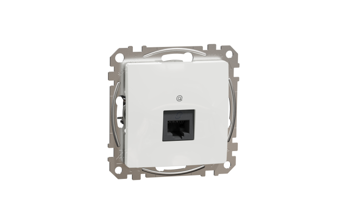 Lizdas kompiuterinis p/t viengubas RJ45 Kat.6A UTP be rėmelio baltos spalvos SEDNA DESIGN - SCHNEIDER ELECTRIC