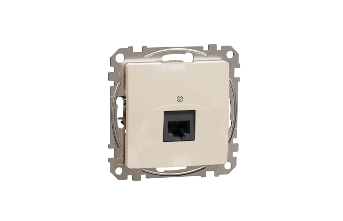 Lizdas kompiuterinis p/t viengubas RJ45 Kat.6A UTP be rėmelio dramblio kaulo spalvos SEDNA DESIGN - SCHNEIDER ELECTRIC