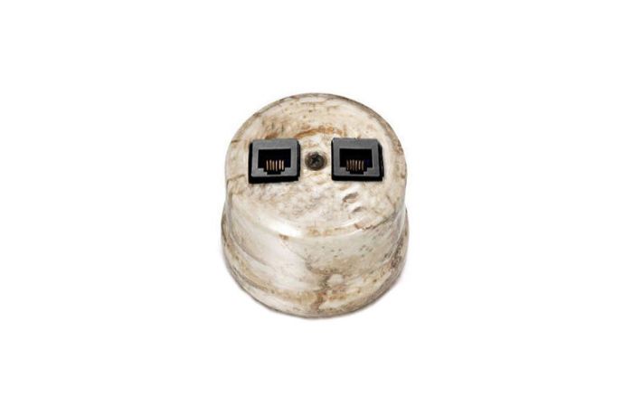 Lizdas kompiuterinis v/t dvigubas RJ45 Kat.6 UTP Reggia porcelianas GARBY - FONTINI