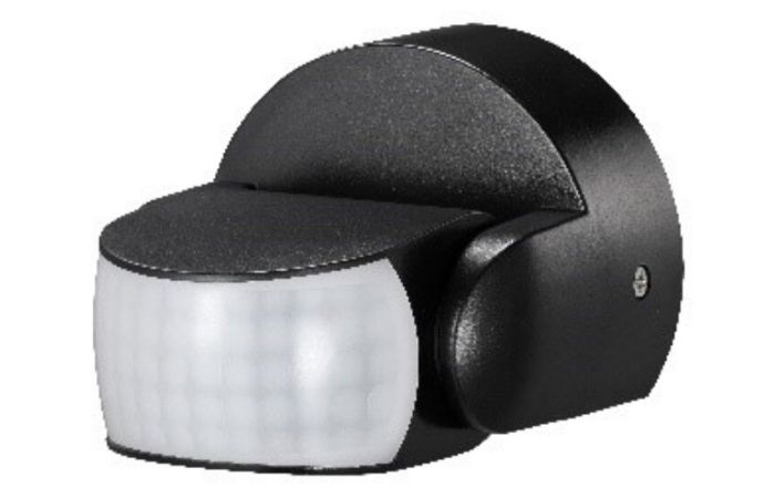 Jutiklis judesio v/t IP65 1200W 180 laipsnių H-1.8m D-24m juodas Sensor W SPIR180 R12/2.5 B - NORTHCLIFFE