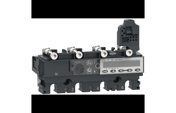 Apsaugos modulis NSX100 A C 4P4D 100A 5.2E, C1045E100, LV POWER CIRCUIT BREAKERS AND SWITCHES, MCCB OPTIMUM OFFER, COMPACT NSX - SCHNEIDER ELECTRIC (pavadinimas tikslinamas)