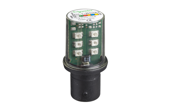 GREEN LED BULB FOR SIG LING BA 15D 120, DL1BDG3, CONTROL & SIGNALLING, MACHINE SIGNALLING, INDICATING TOWER XVB/XVE/XVD - SCHNEIDER ELECTRIC (pavadinimas tikslinamas)