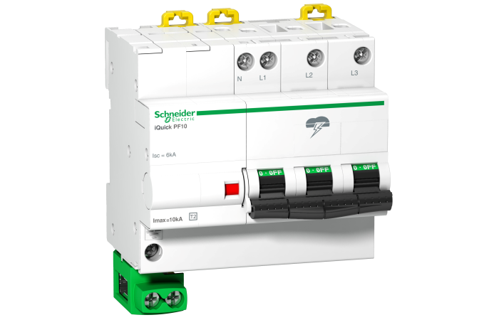 IQUICK PF 10 KA 3PN WI EARTHING CABLE, A9L16618, FINAL DISTRIBUTION DEVICES AND SYSTEMS, ACTI9 (IC), SURGE ARRESTER - SCHNEIDER ELECTRIC (pavadinimas tikslinamas)