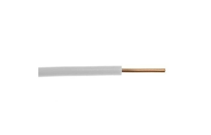 Laidas H05V-U 0.5mm2 300/500V baltas [Ritė po 100m] - LIETKABELIS