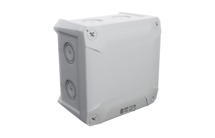 Dėžutė v/t [115x115x70] IP66 tuščia be halogenų UV atspari pilkos spalvos DIAMOND BOX - KOPOS KOLIN