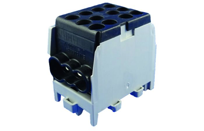 Gnybtas 25mm2 Cu/Al juodas 6 prijungimai (2x25/4x16) PHLAK2524SW - PROTEC