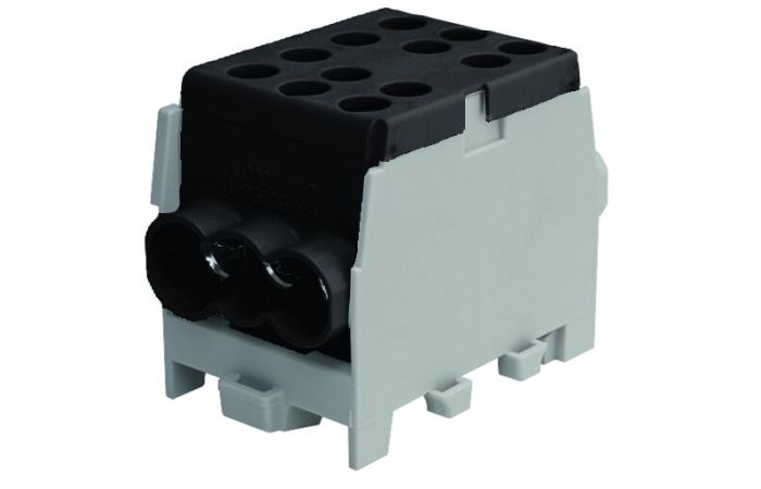 Gnybtas 35mm2 Cu/Al juodas 6 prijungimai (2x35/4x25) PHLAK3524SW - PROTEC