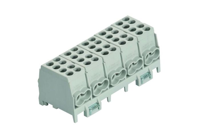 Gnybtas atsišakojimo 5P 25mm2 Cu/Al pilkas (5x2x25/5x2x16) PHLAK252225GR - PROTEC