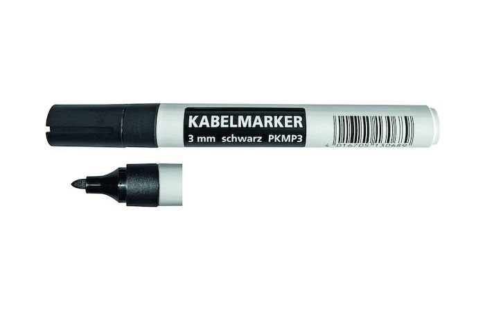 Markeris 3mm juodas PKMP3 - PROTEC