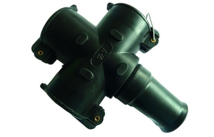 Lizdas a/k (šakotuvas) trigubas 3x2.5mm2 3P 16A 230V IP44 guminis PVG3WK - PROTEC