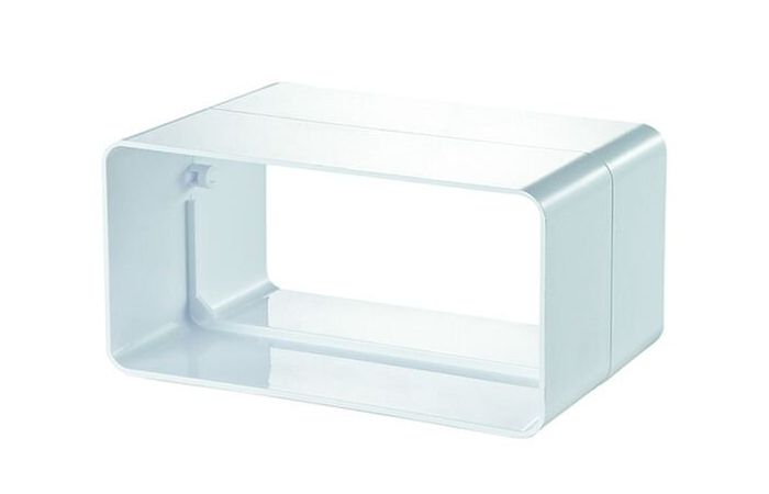 Sujungimas plokščiam ortakiui 100mm baltas PFKV - PROTEC