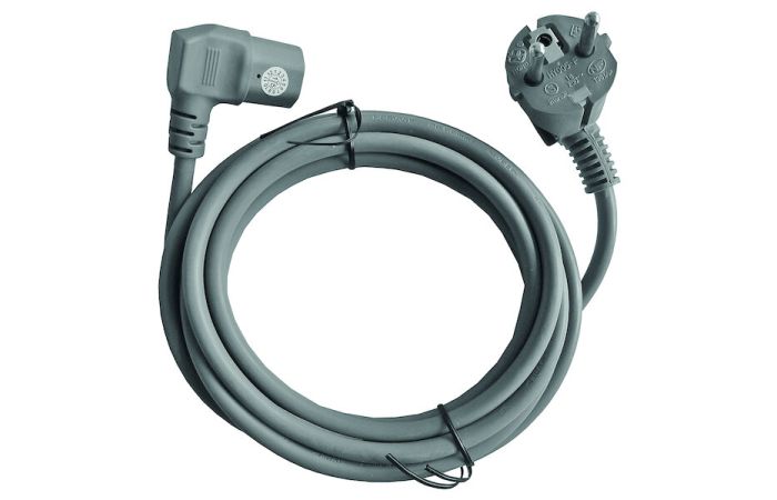 Kabelis maitinimo 3m H05VV-F 3x1 SCHUKO - C13 kampinis pilkas PKGZLW 310-3G - PROTEC