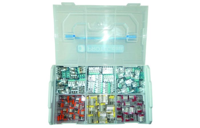 Rinkinys gnybtų paskirstymo dėžutės daugiagysliam 290vnt ir monolitiniam 150vnt PLBOXXMSK - PROTEC