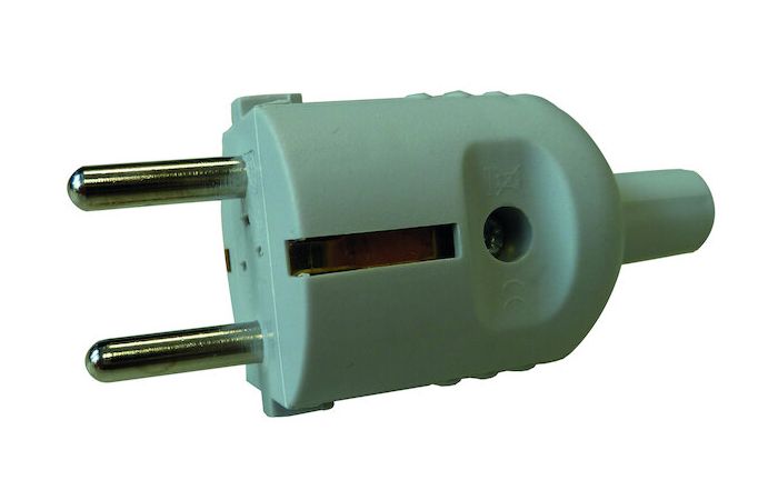 Kištukas a/k SCHUKO su įžeminimu 3x2.5mm2 16A/250V IP20 pilkas PSSTK11 - PROTEC