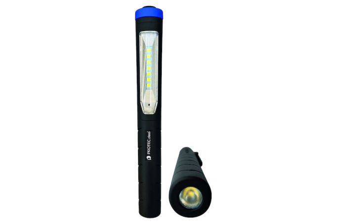 Žibintuvėlis nešiojamas LED 4.5/1.5W IP54 120lm/80lm įkraunamas 3.5val./5val. 3.7V/750mAh PPLAKKU - PROTEC