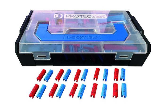 Rinkinys žymeklių kabeliui 6.0-7.2mm 1/2/3/4/5/6/7/8/9/Bat +/- PMPVS [rinkinyje 380 vnt.] - PROTEC