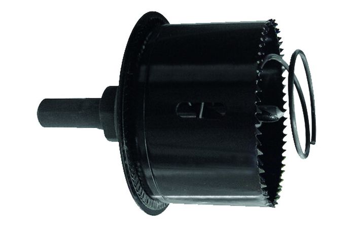 Freza 68mm gipso kartonui su centravimo grąžtu, spyruokle, nuima kraštelį PFMP - PROTEC