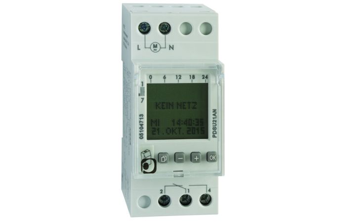 Laikrodis elektroninis astronominis savaitės 16A 2 modulių 1co PDSU21AN - PROTEC