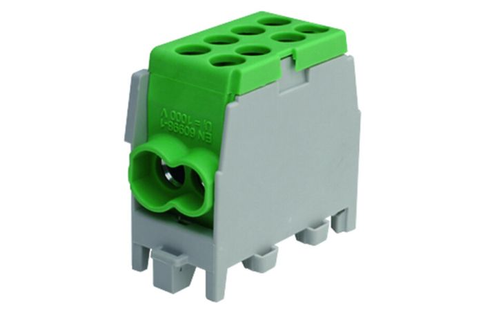 Gnybtas 25mm2 Cu/Al žalias 4 prijungimai (2x25/2x16) PHLAK2522GN - PROTEC