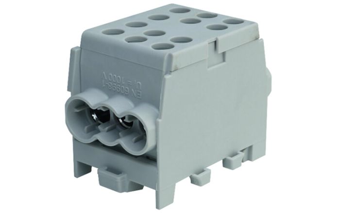 Gnybtas 35mm2 Cu/Al pilkas 6 prijungimai (2x35/4x25) PHLAK3524GR - PROTEC