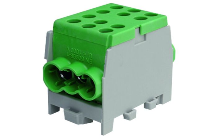 Gnybtas 35mm2 Cu/Al žalias 6 prijungimai (2x35/4x25) PHLAK3524GN - PROTEC