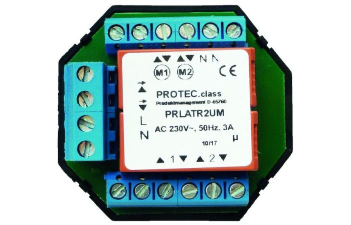 Relė valdymo roletų pavaroms 230V AC PRLATR2UM R2-UE-230 Mini - PROTEC