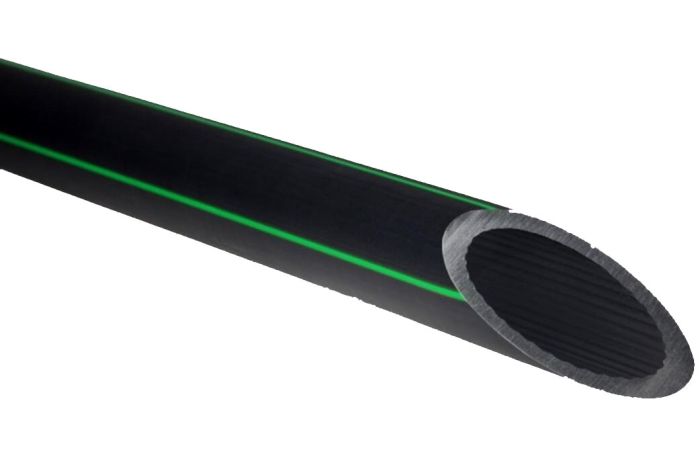 Vamzdis D40/3.7 1250N optiniam kabeliui su žalia juosta RHDPE TELKOM [250m] - TTPLAST