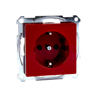 Lizdas p/t SCHUKO su apsauga nuo vaikų užspaudžiami kontaktai raudonos spalvos 16A 250V System M - SCHNEIDER ELECTRIC