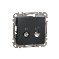Lizdas p/t TV/SAT galinis be rėmelio varžtiniai kontaktai antracito spalvos 4dB SEDNA DESIGN - SCHNEIDER ELECTRIC