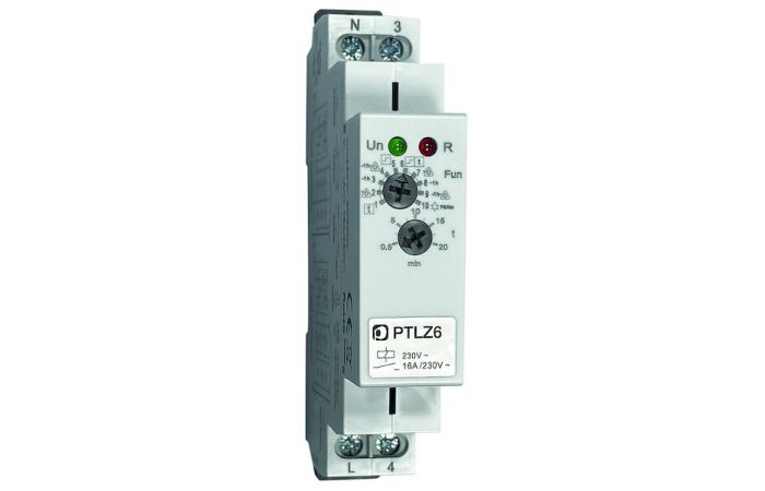 Relė laiko modulinė 0.5-20min 1no 230V AC laiptinei 55W LED PTLZ6 - PROTEC