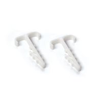 Laikiklis kabelio dvigubas įkalamas 6-7mm plokščiam kabeliui (YDYP 3x2.5) baltas [pak. po 100 vnt.] - TRYTYT